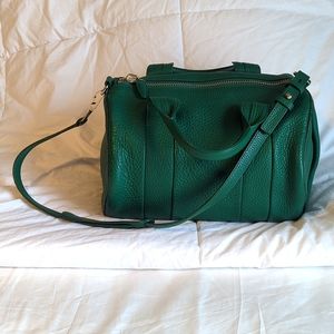 Alexander Wang pebbled lambskin Rocco in Vine with Rhodium hardware